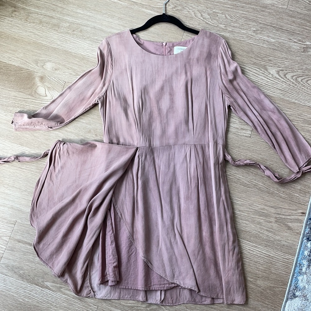Everly Mauve Wrap tie dress